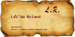 Láda Roland névjegykártya